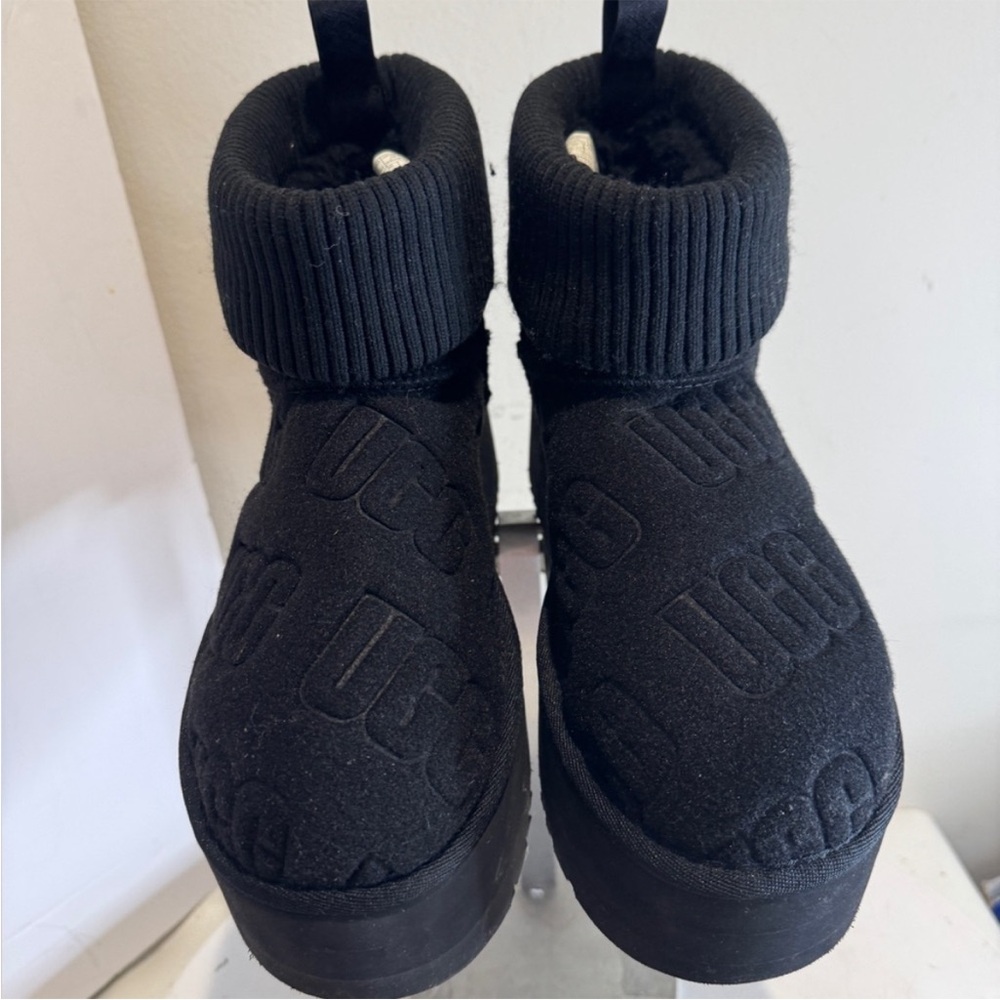 UGG NEW Classic Mini Platform
Felted Black Sheepskin